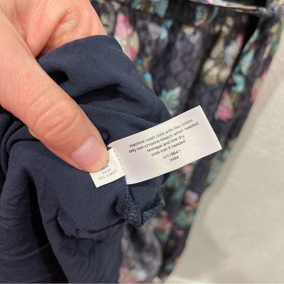 Lane Bryant Dress Women's 18 Flutter Sleeve Surplice Neck Maxi Gray Floral - Picture 7 of 8